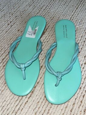 New Saks Fifth Ave braided leather sandals